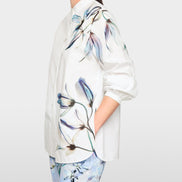 Long blouse with lily print