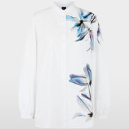 Long blouse with lily print