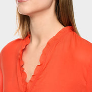 Feminine blouse with ruffle