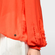 Feminine blouse with ruffle