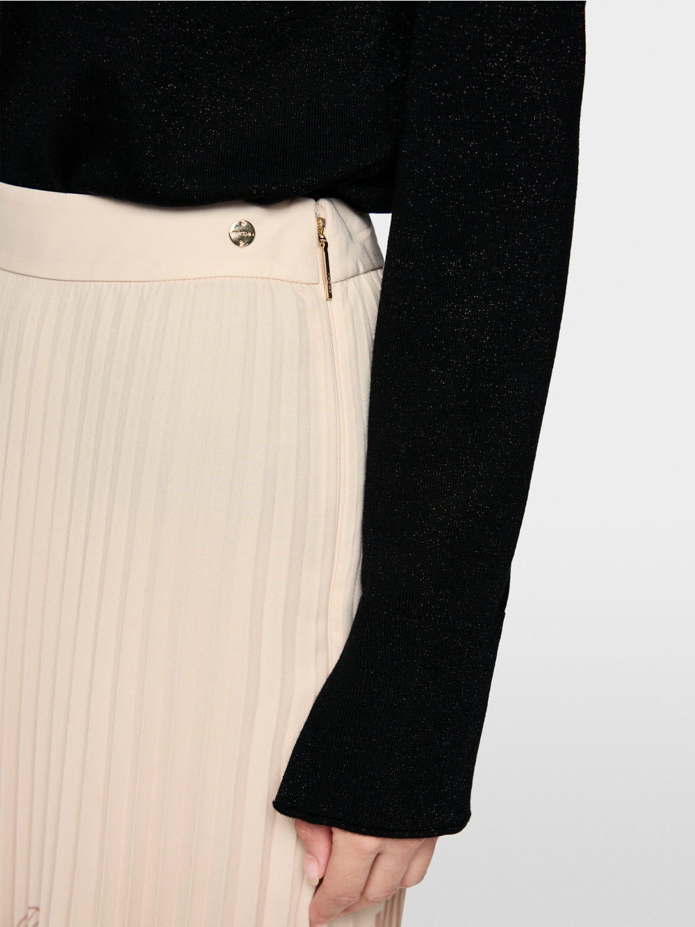 ‘Rethink Together’ pleated midi skirt