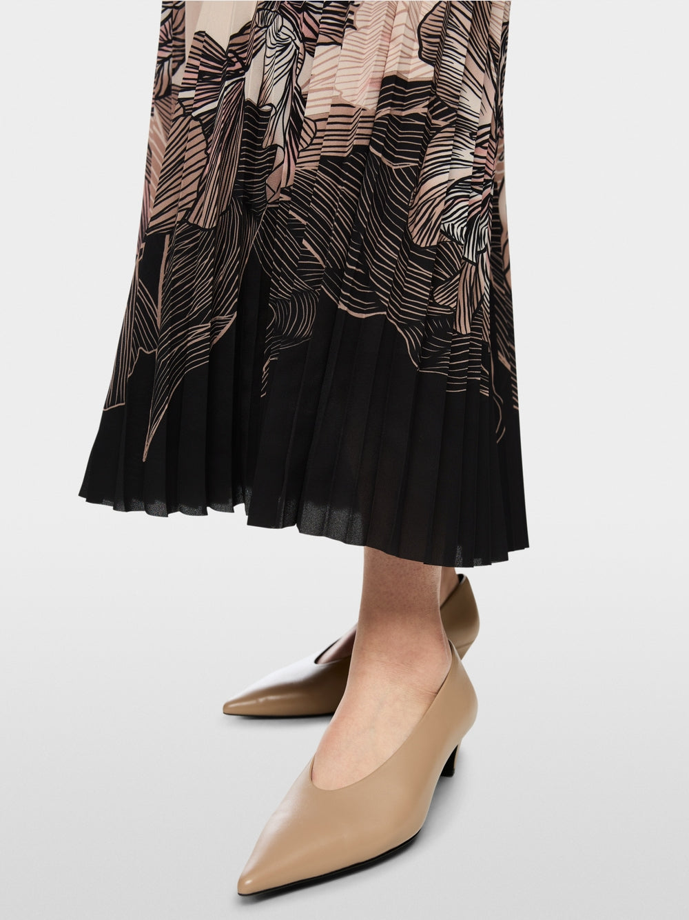 ‘Rethink Together’ pleated midi skirt