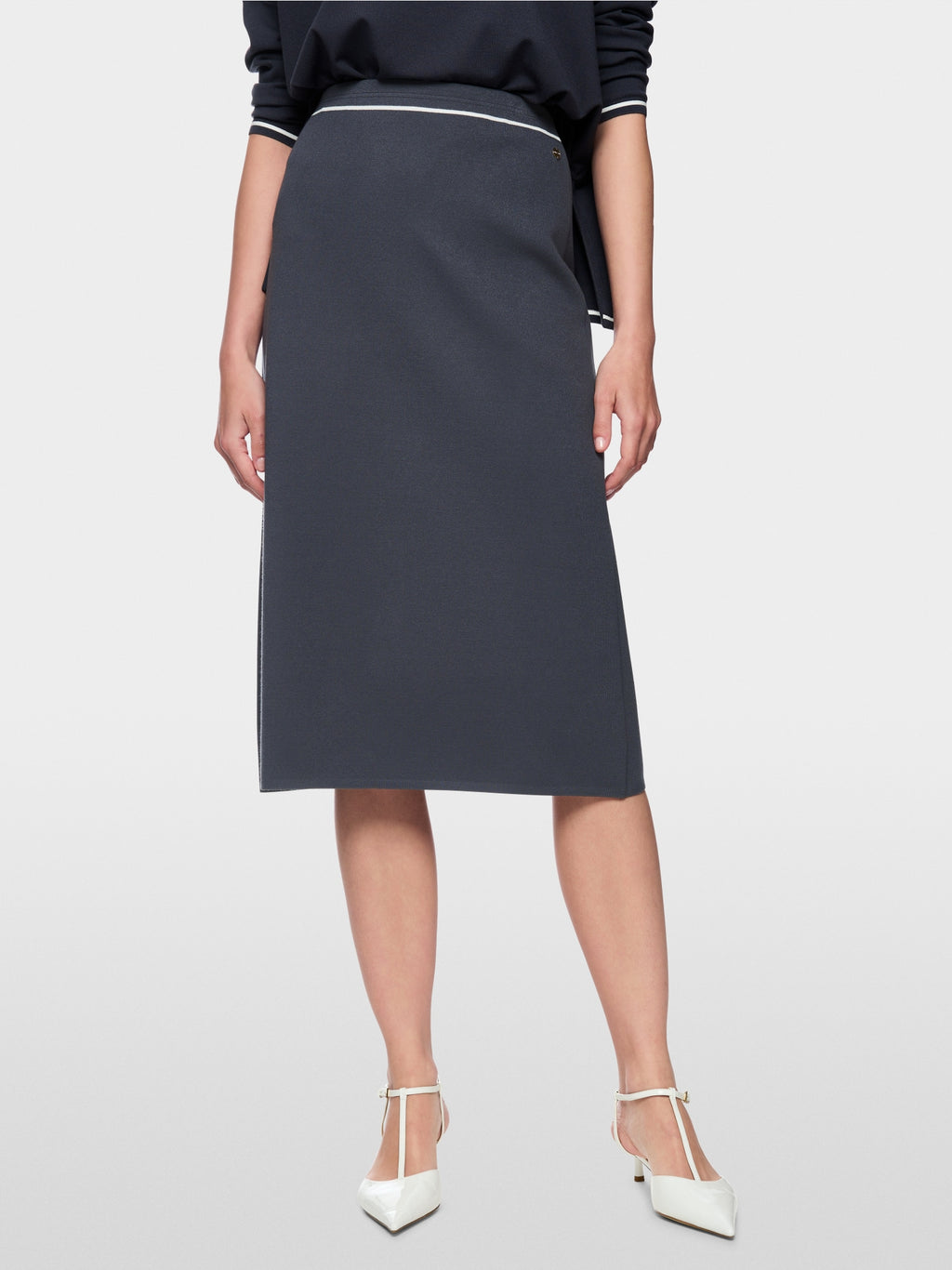 ‘Rethink Together’ fine knit midi skirt