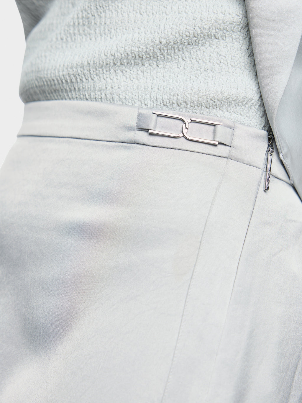 Midi skirt with silky sheen