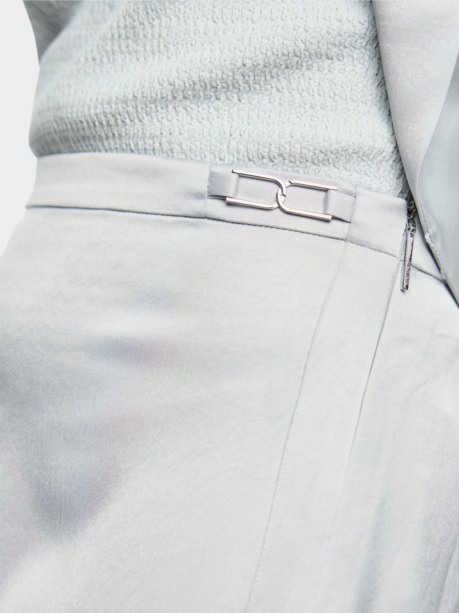 Midi skirt with silky sheen