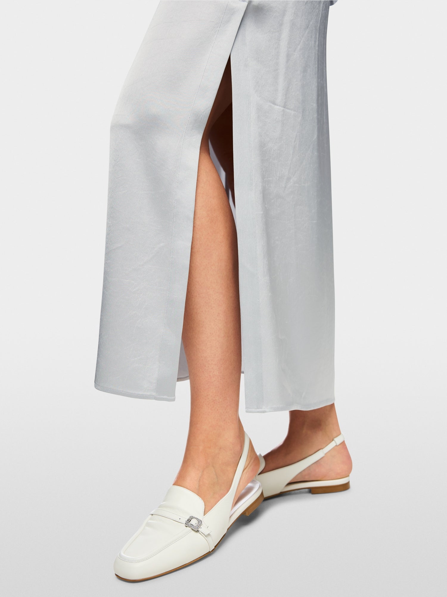 Midi skirt with silky sheen