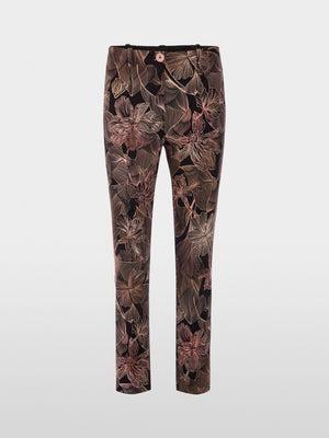 SYDNEY slim trousers with floral print