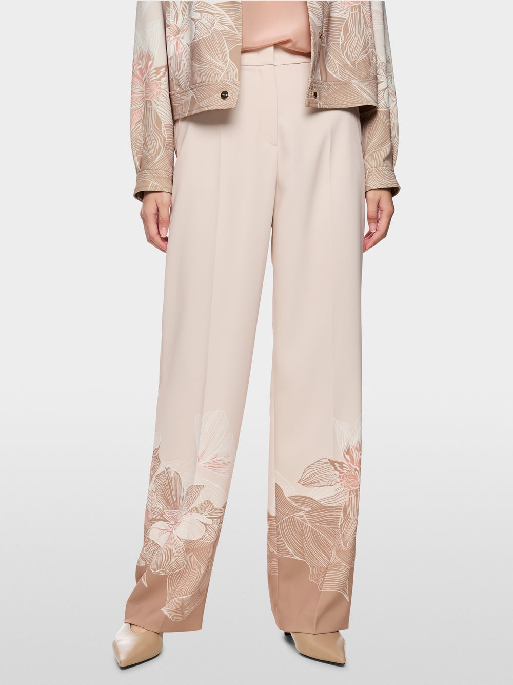 WUKARI wide high waist fabric trousers