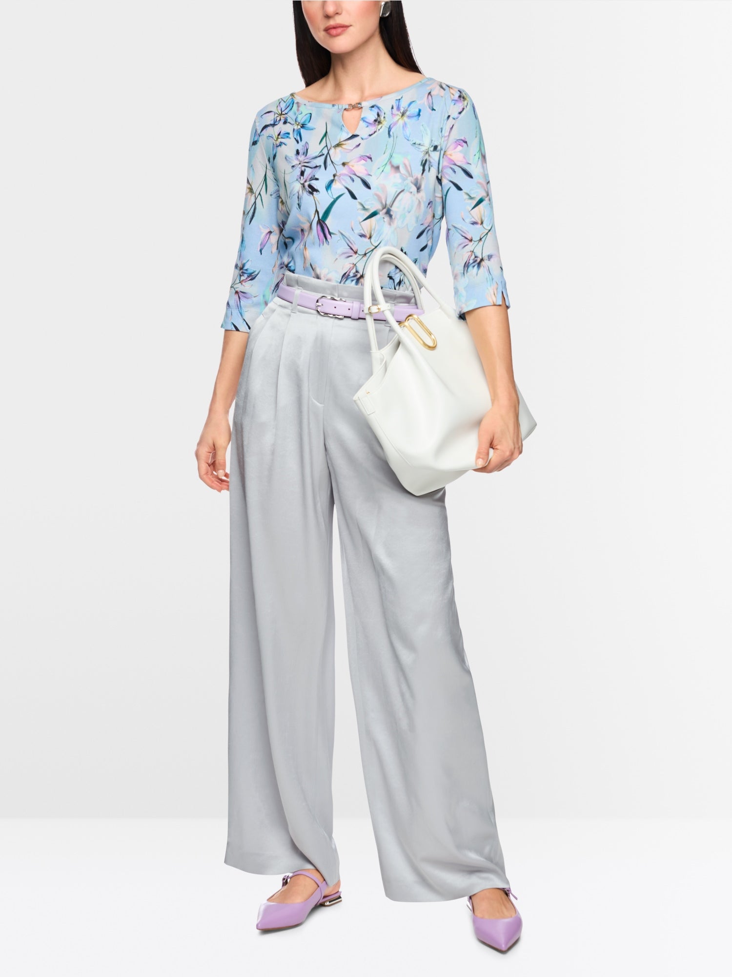 WICHTIA wide fit pleated trousers