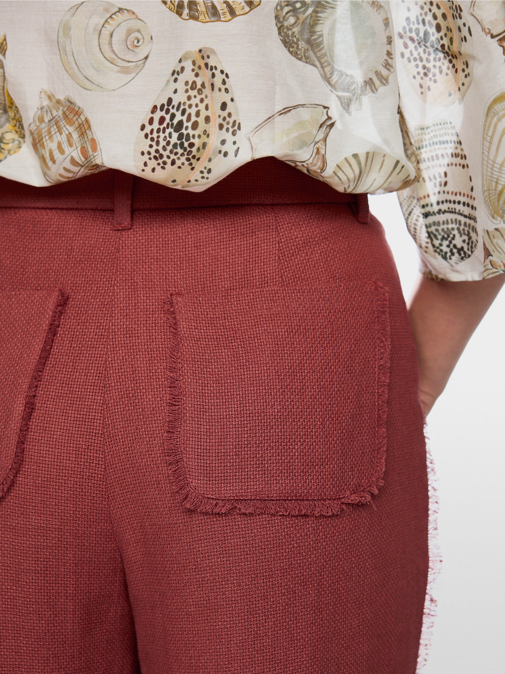 WUKARI linen-viscose blend trousers