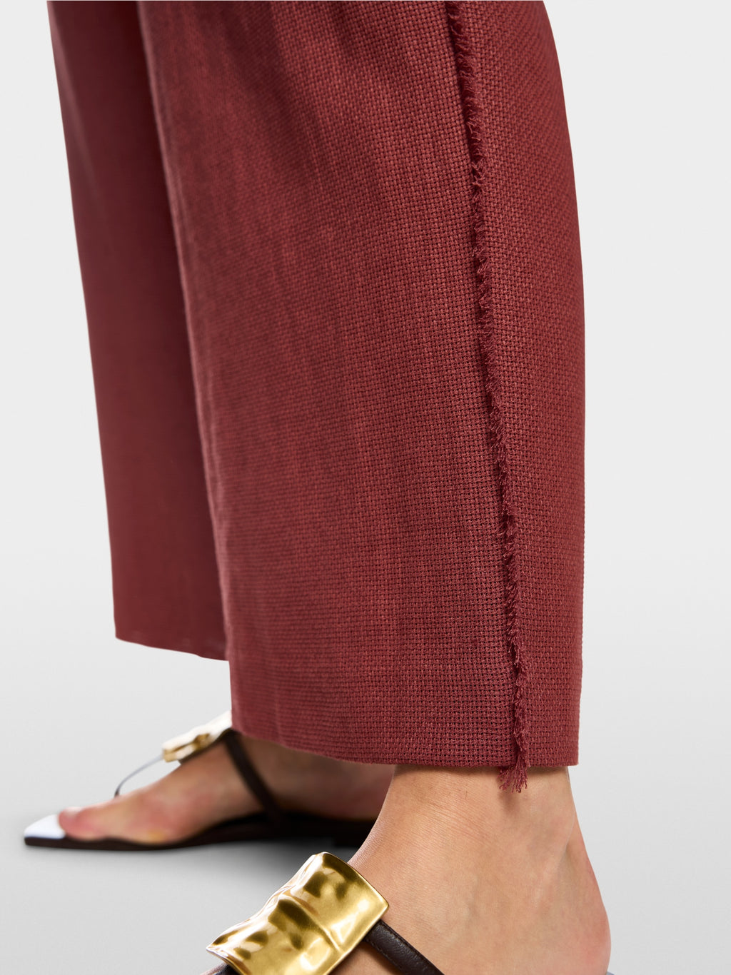WUKARI linen-viscose blend trousers