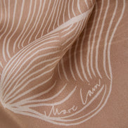 Silk scarf with subtle floral print