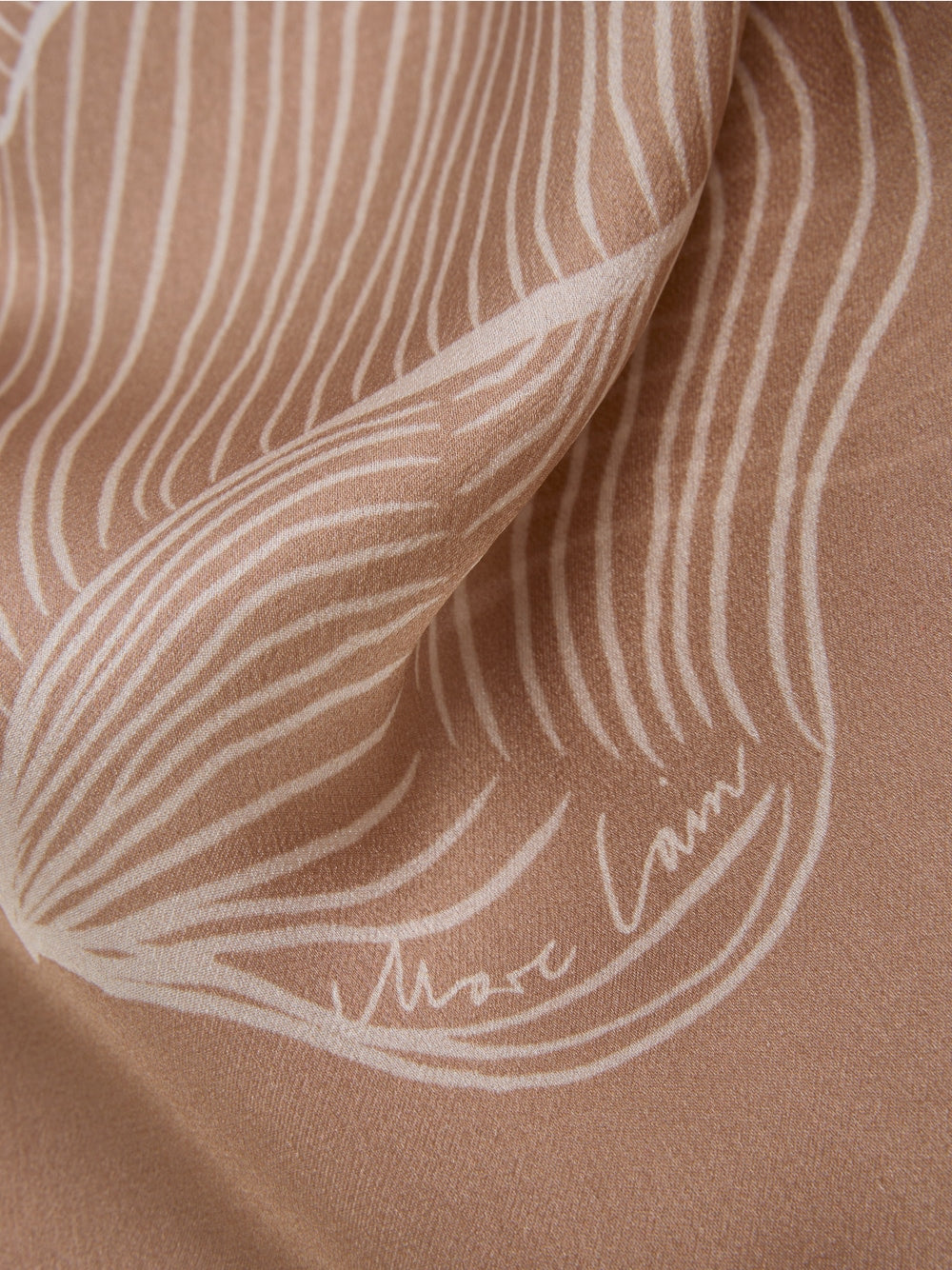 Silk scarf with subtle floral print