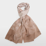 Silk scarf with subtle floral print