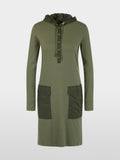 Sporty dress with hood
