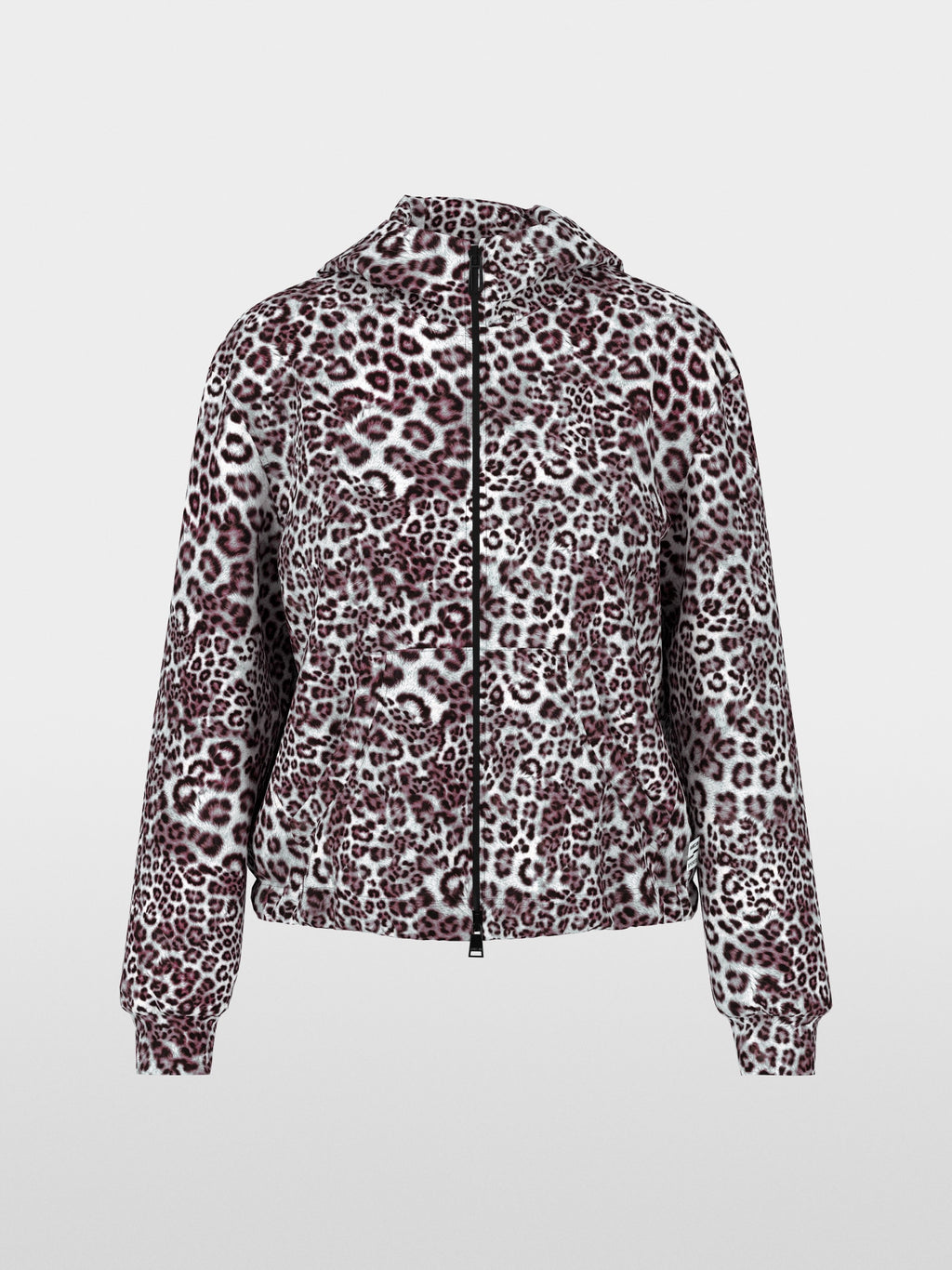 Jersey jacket with leopard print