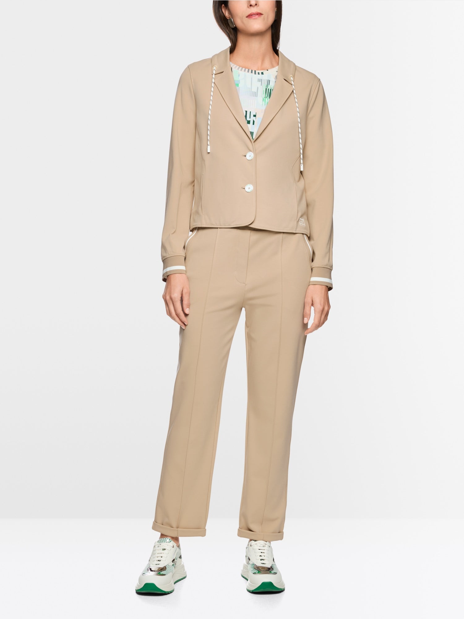 Sporty blazer with striped details