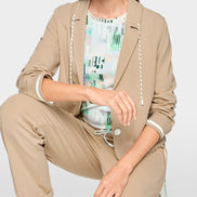 Sporty blazer with striped details