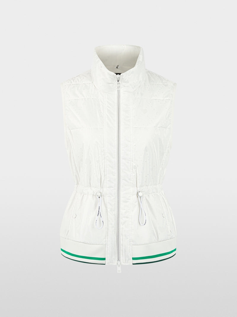 Padded gilet with heart print