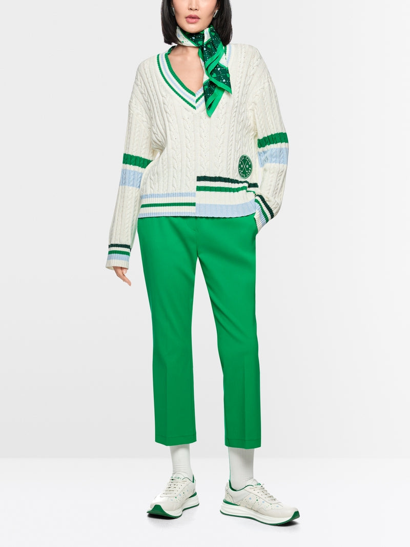 ‘Rethink Together’ cable knit jumper