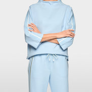 Sweatshirt with stand-up collar