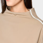 Sweatshirt with stand-up collar