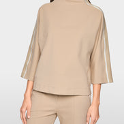 Sweatshirt with stand-up collar