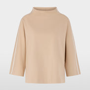Sweatshirt with stand-up collar