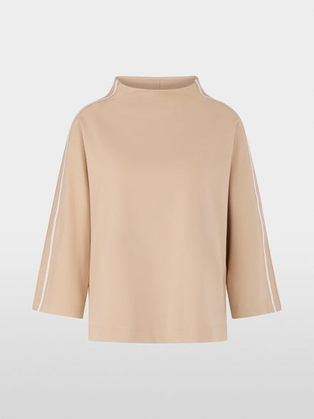Sweatshirt with stand-up collar