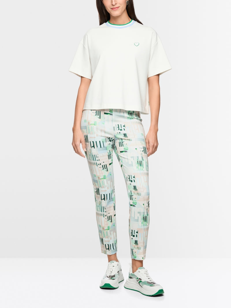 Shirt with heart and striped details