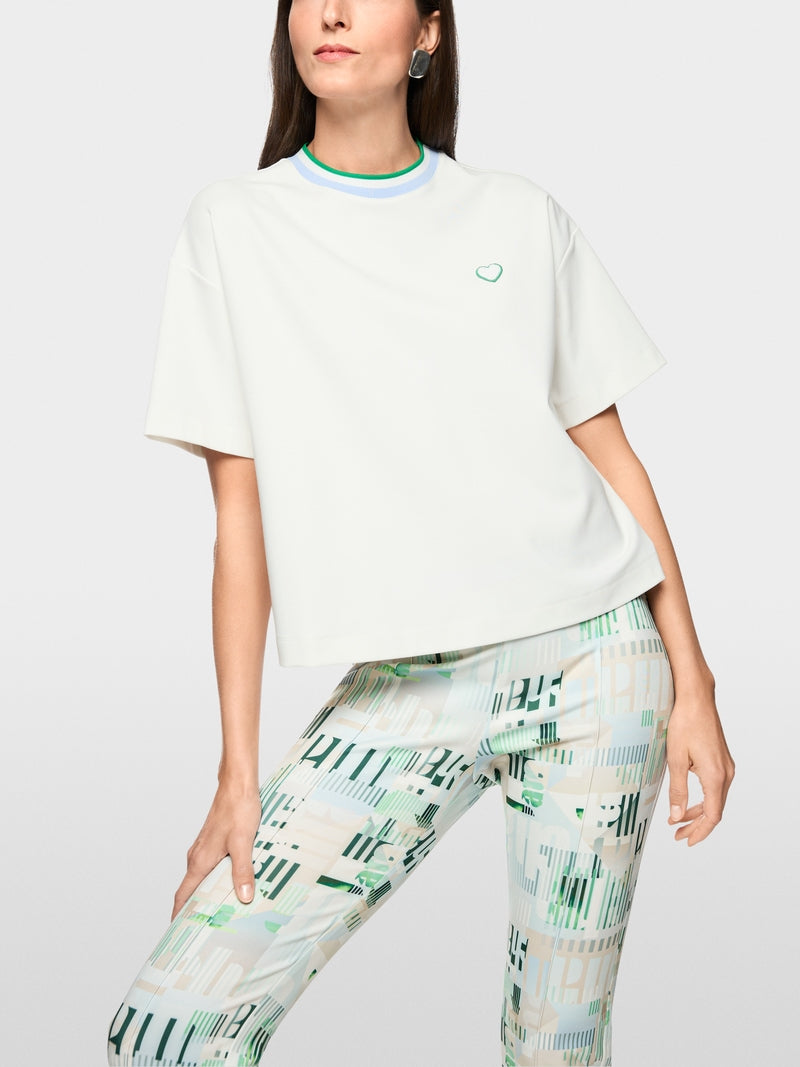 Shirt with heart and striped details