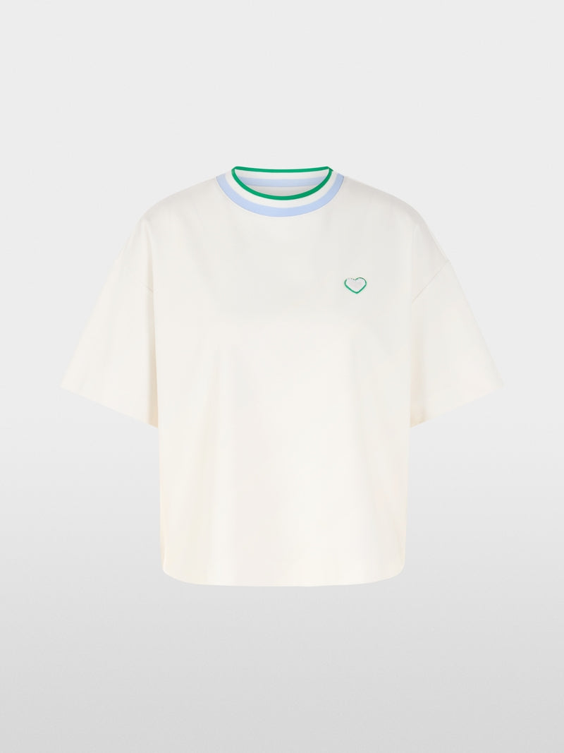 Shirt with heart and striped details