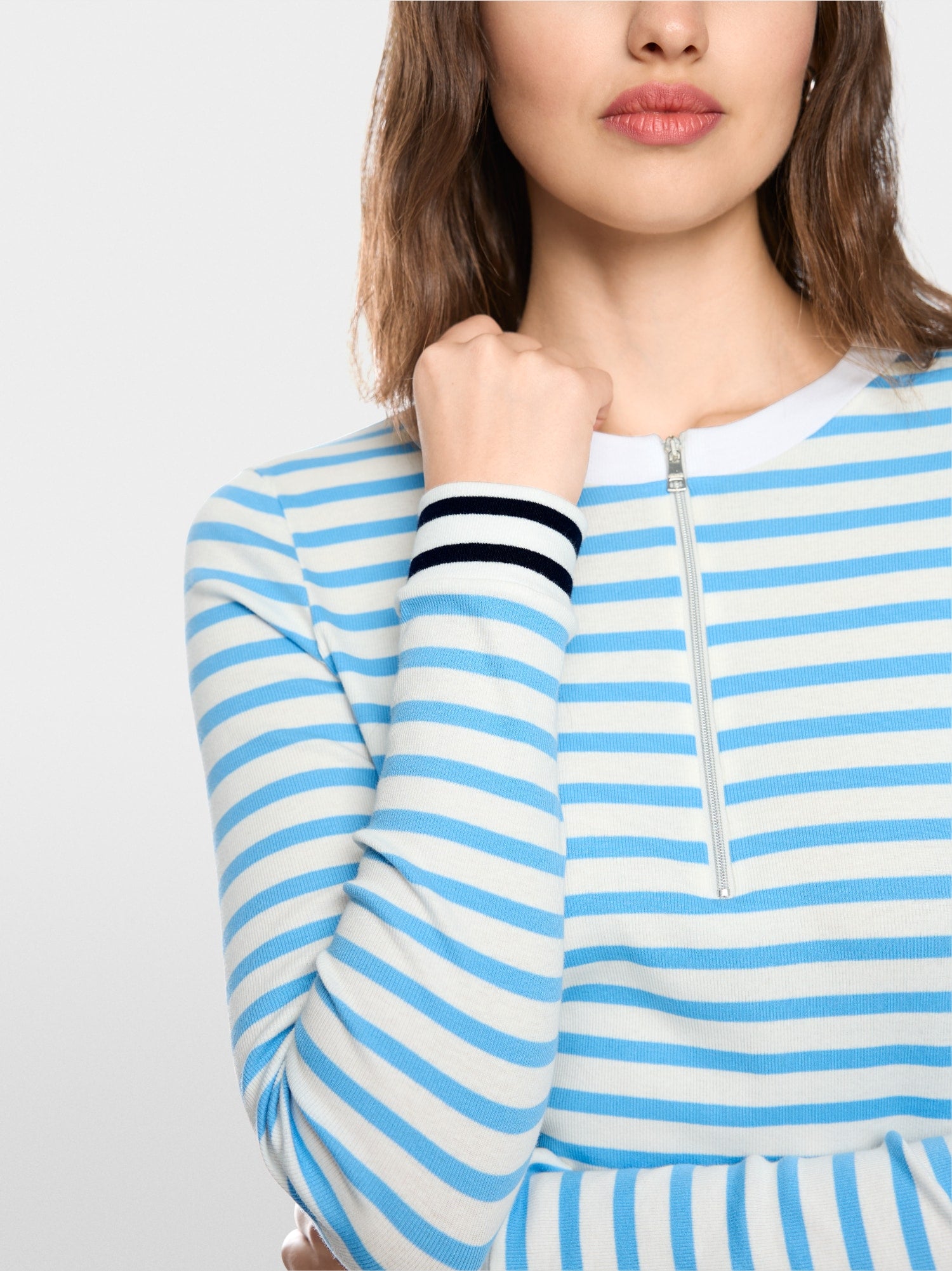 Striped long-sleeved shirt