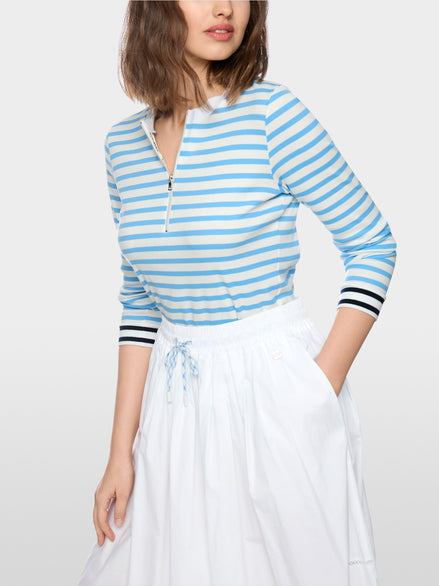 Striped long-sleeved shirt