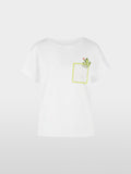 Cactus print and chest pocket T-shirt