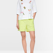 Shirt with 3/4 sleeves and patches