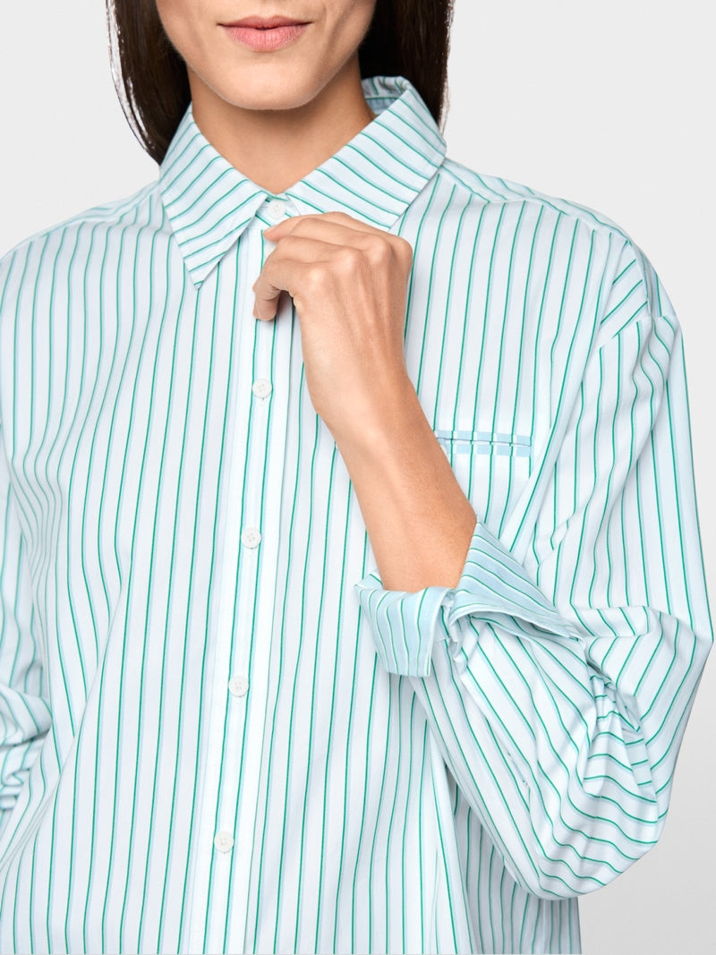 Striped cotton shirt blouse