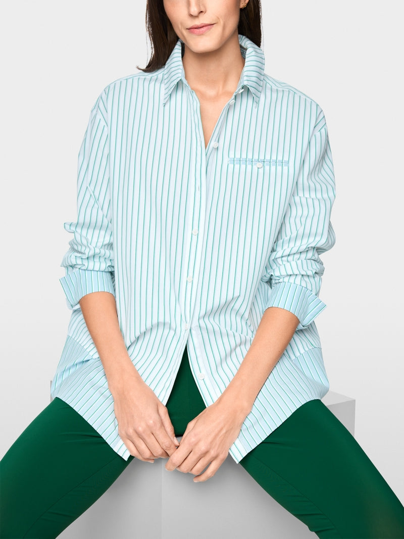 Striped cotton shirt blouse
