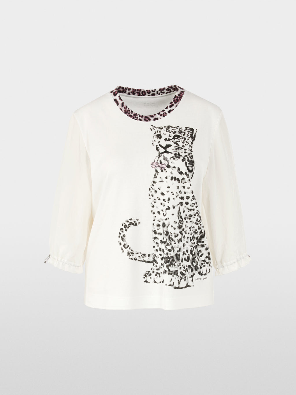 Blouse shirt with leopard print
