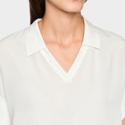 Blouse shirt in material mix