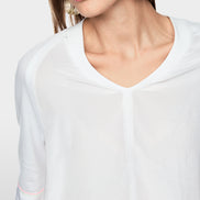 Blouse shirt with 3/4 raglan sleeves