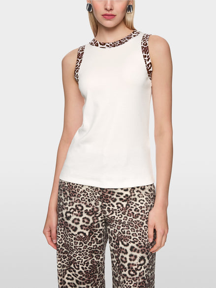 Top with leopard print
