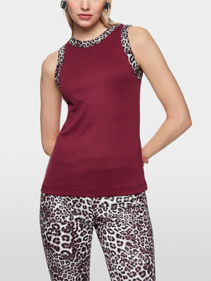 Top with leopard print