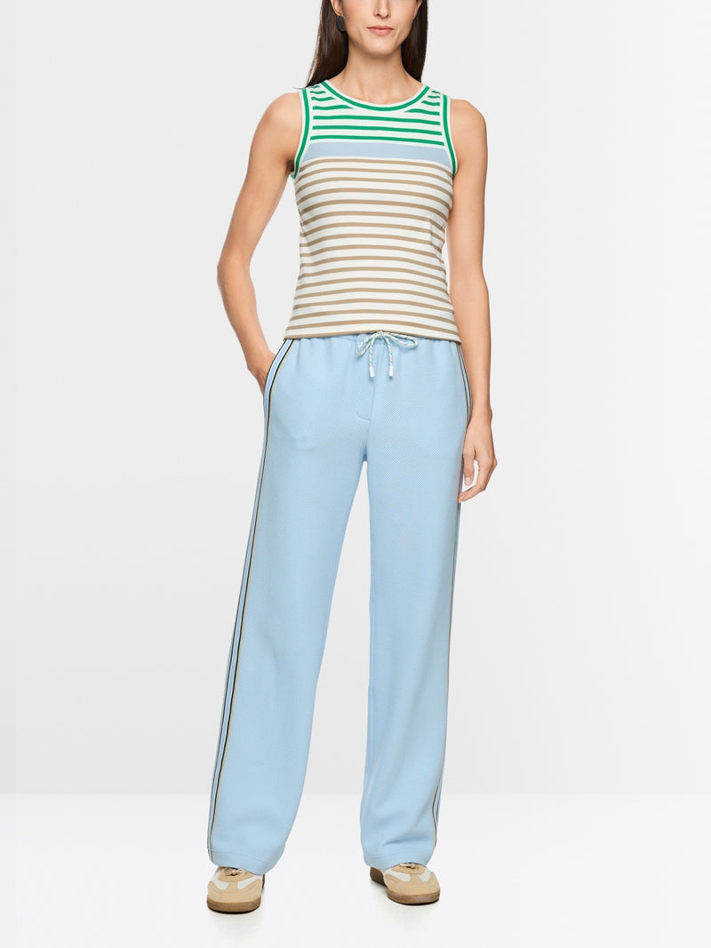 Striped stretch cotton top
