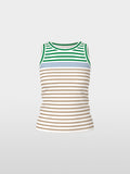 Striped stretch cotton top