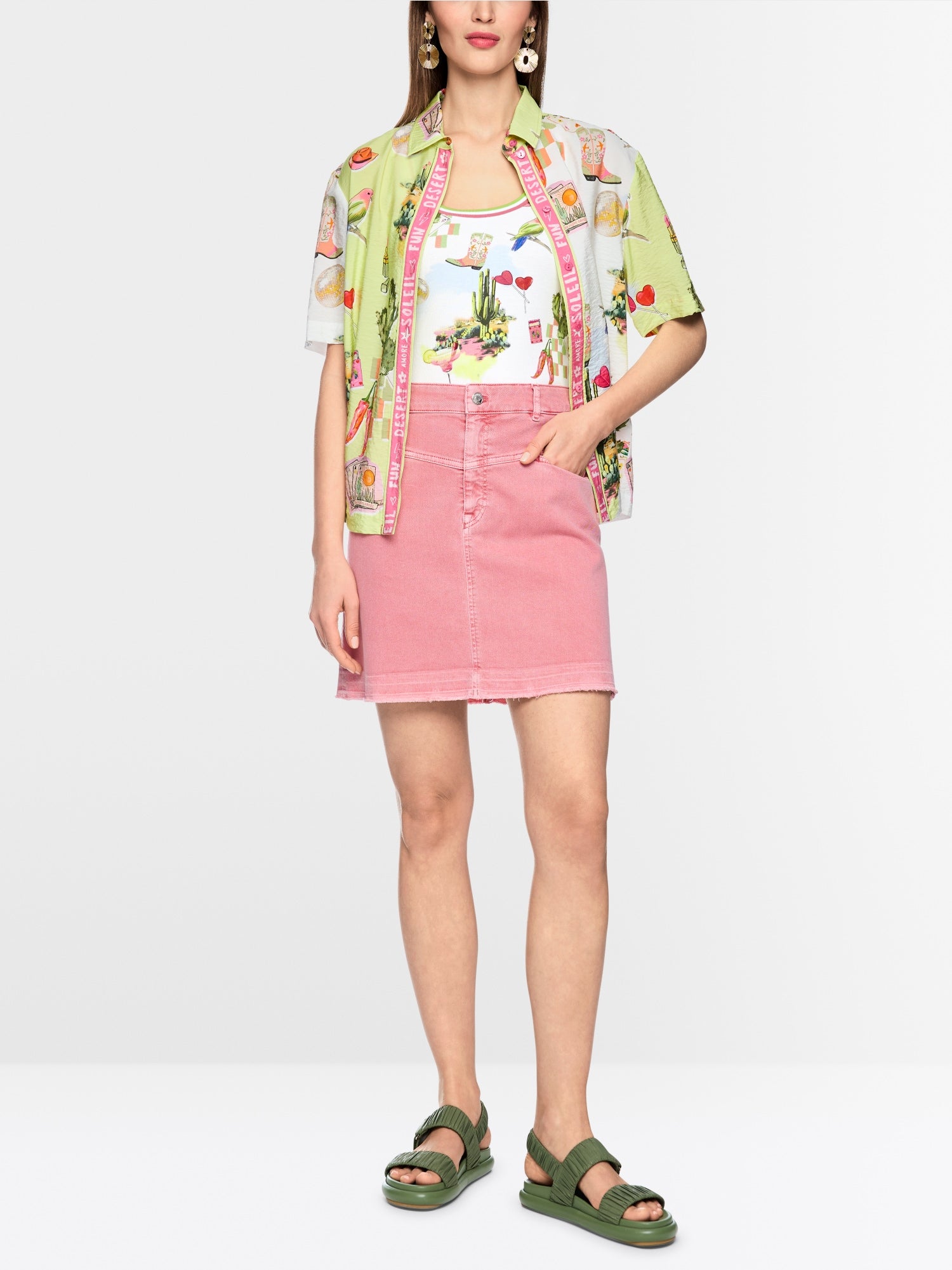 Ribbed top with print