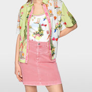 Ribbed top with print
