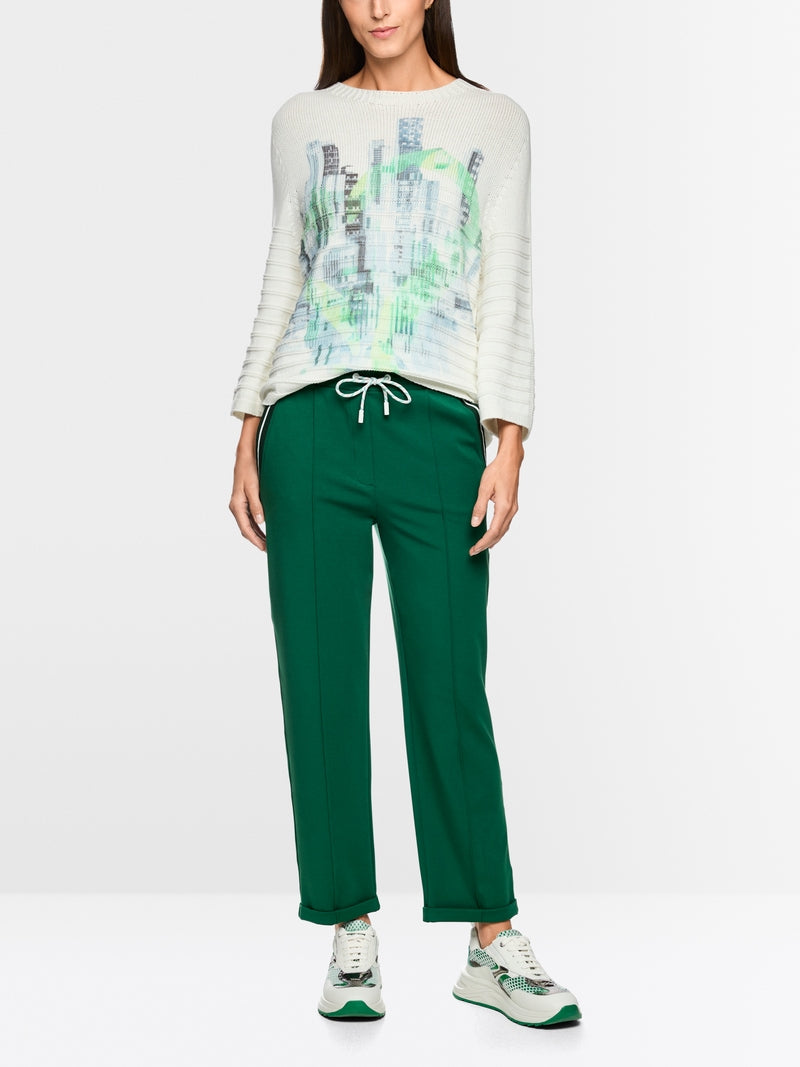 FRIA pull-on trousers in cotton blend