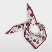Lightweight scarf with cherry print