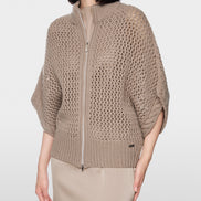 ‘Knitted in Germany’ openwork cardigan